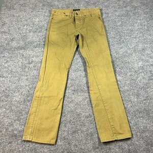 Spool & Thread Straight Leg Jeans Womens 6x28 Brown Cotton Mid Rise Button Fly